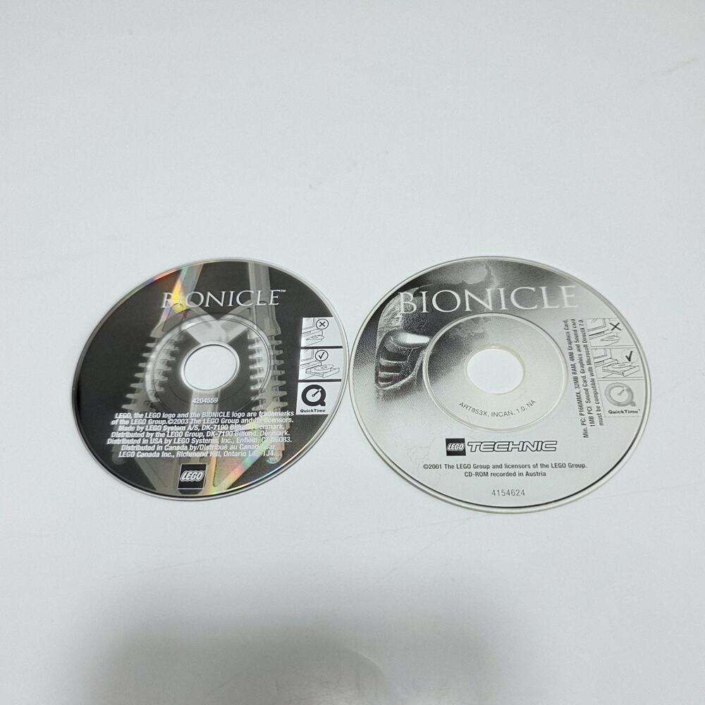LEGO #4154624 Technic Bionicle PC CD-ROM Computer Game Disc Lot Bionicle 4204559